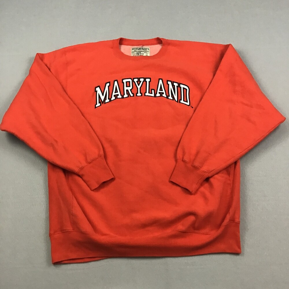 Maryland Terrapins Sweatshirt Men Extra Large Red Steve & Barry's Heavyweight XL